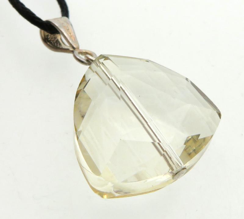 Triangular Golden Glow Andara Crystal Pendant
