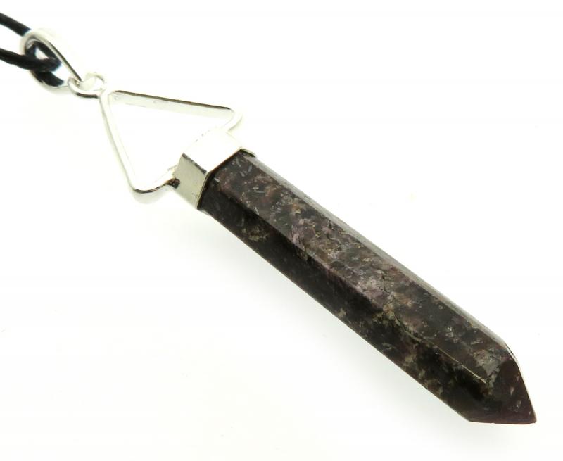 Ruby Gemstone Faceted Point Pendant