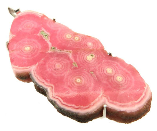 Rhodochrosite Gemstone Sterling Silver Pendant 01
