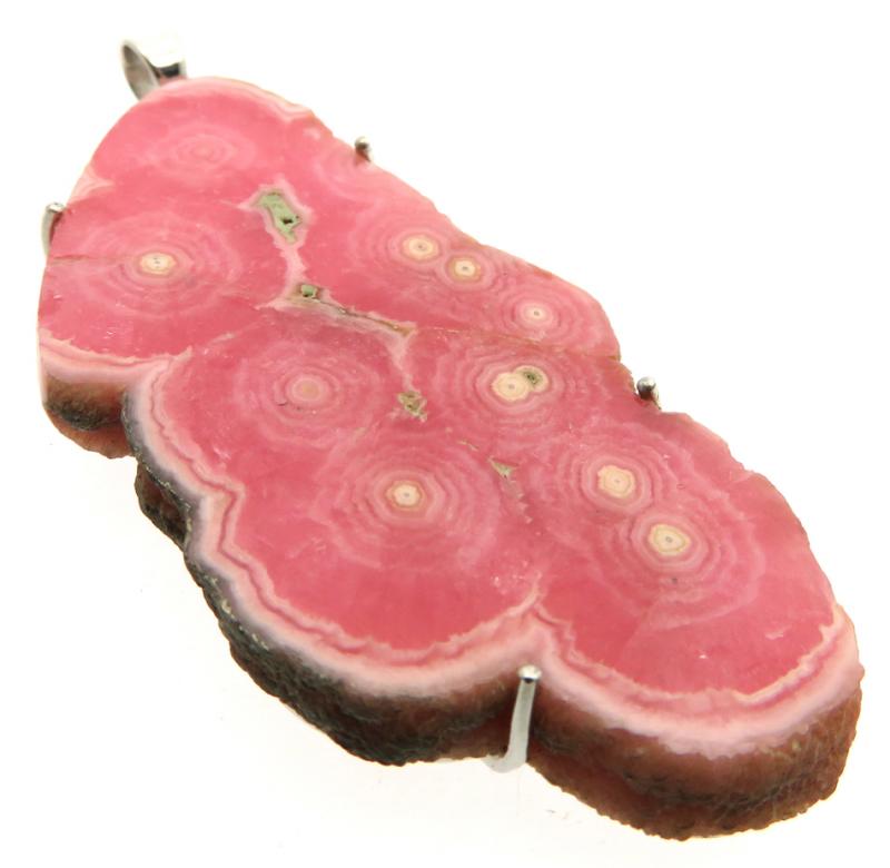 Rhodochrosite Gemstone Sterling Silver Pendant 01