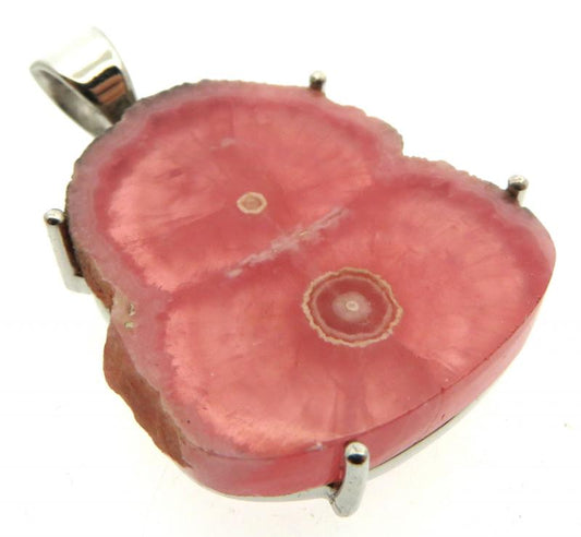 Rhodochrosite Gemstone Sterling Silver Pendant 05