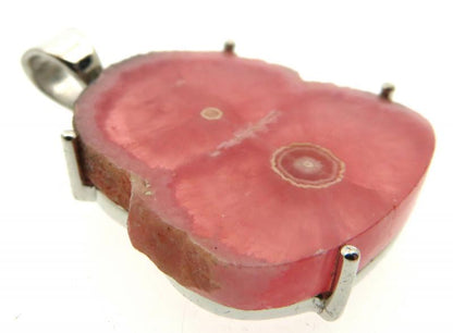 Rhodochrosite Gemstone Sterling Silver Pendant 05