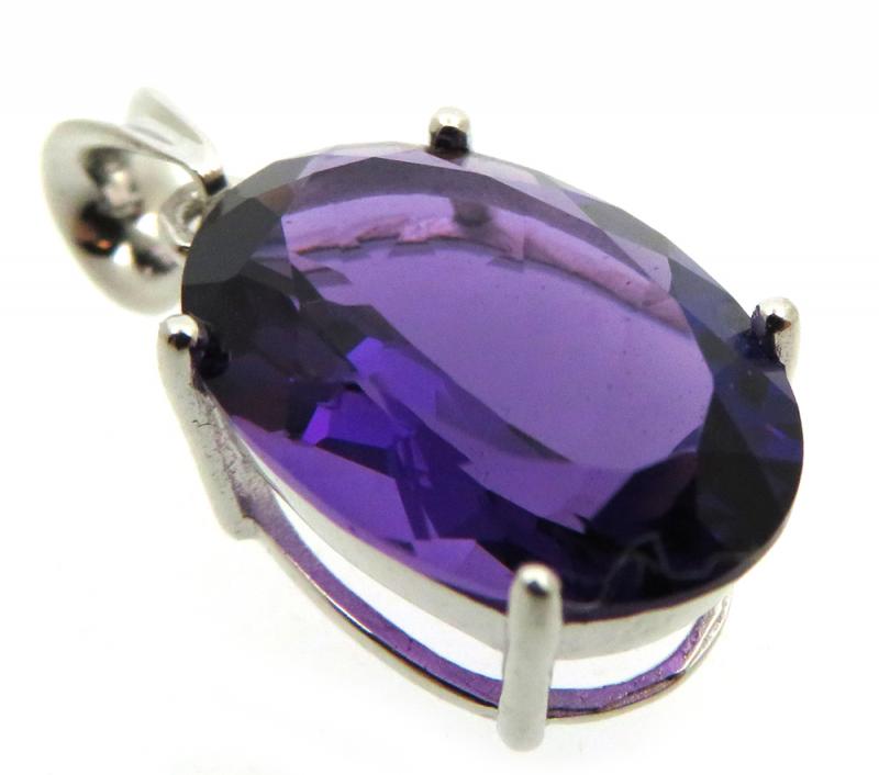 Siberian Amethyst Quartz Sterling Silver Pendant 02
