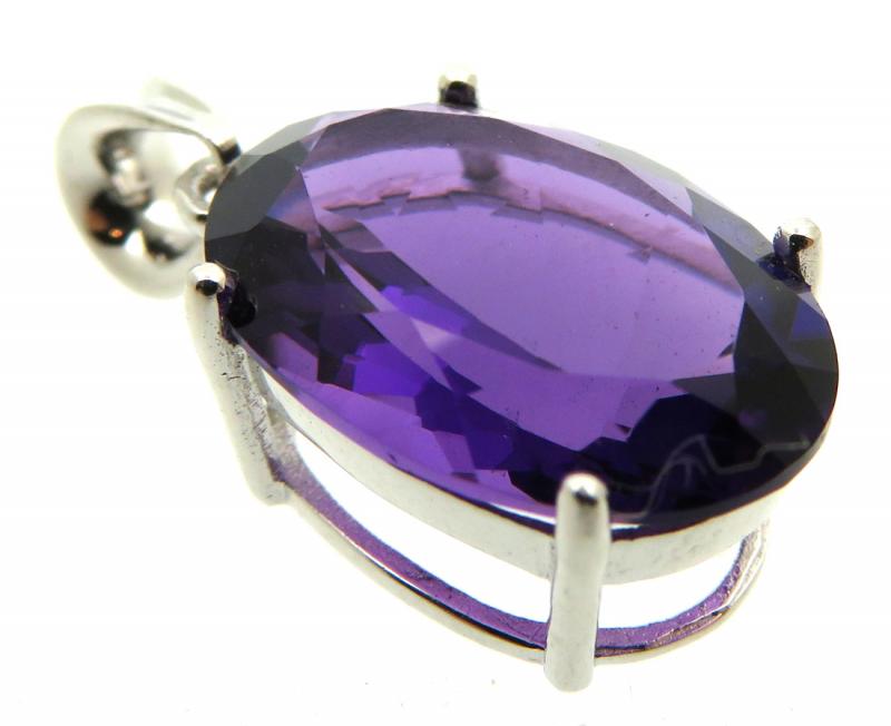 Siberian Amethyst Quartz Sterling Silver Pendant 02