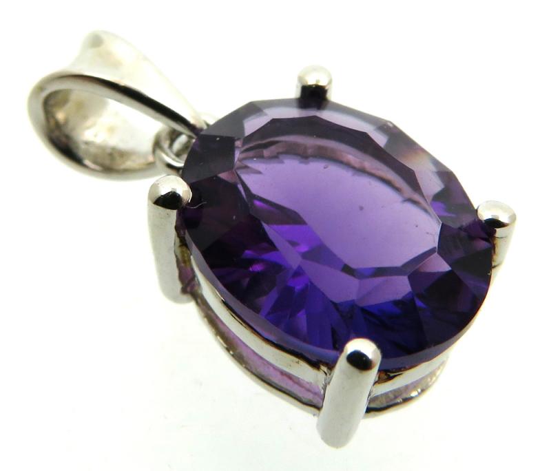 Siberian Amethyst Quartz Sterling Silver Pendant 07