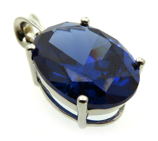 Siberian Sapphire Quartz Sterling Silver Pendant 01