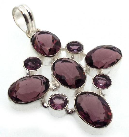 Amethyst Indian Silver Pendant 03