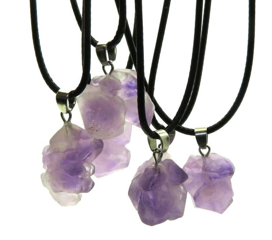 Natural Amethyst Point Gemstone Pendant