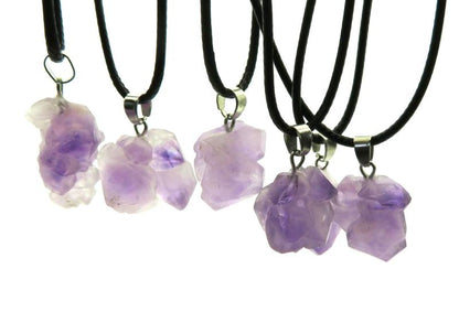 Natural Amethyst Point Gemstone Pendant