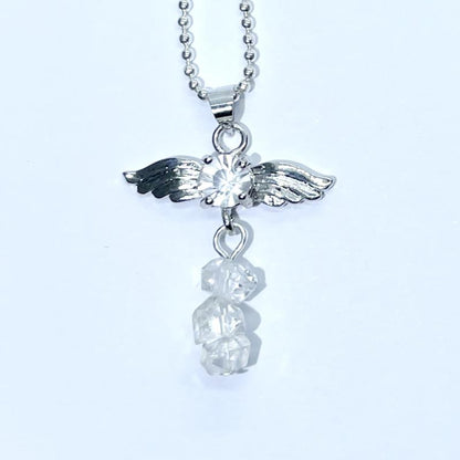 Angel Inspired Herkimer Diamond Gemstone Pendant