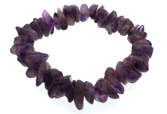 Amethyst Gemstone Premium Chip Bracelet