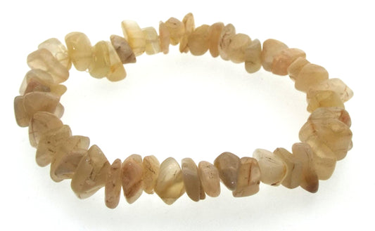 Indian Moonstone Gemstone Premium Chip Bracelet