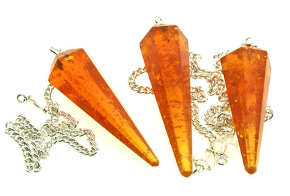 Honey Pressed Amber Terminated Pendulum