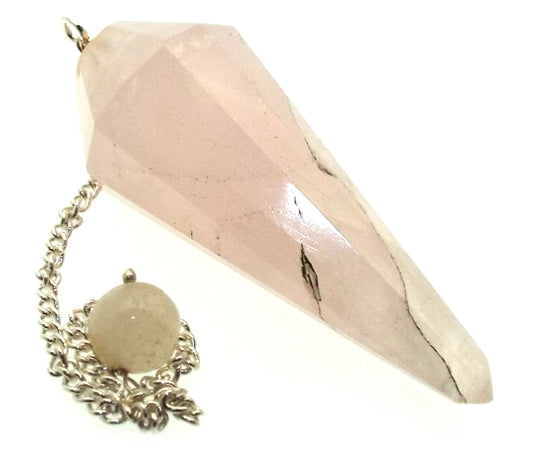 Rose Quartz Gemstone Terminated Pendulum