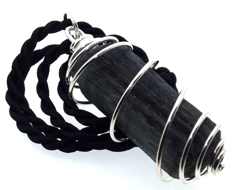 Blue Kyanite Large Gemstone Spiral Pendant