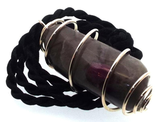 Ruby in Matrix Tumbled Gemstone Spiral Pendant