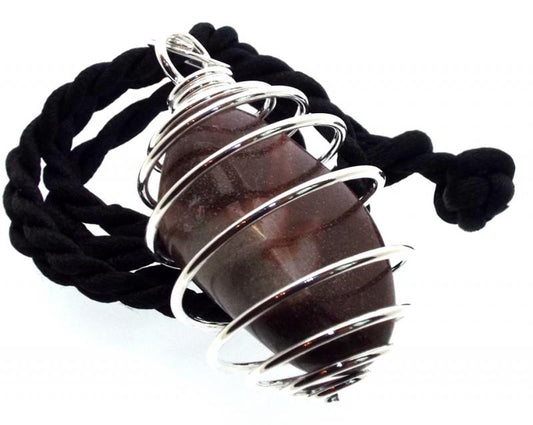 Narmada Shiva Gemstone Spiral Pendant