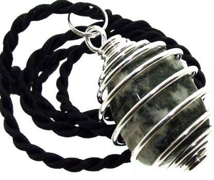 Preseli Bluestone Gemstone Spiral Pendant