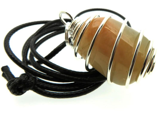 Moonstone Gemstone Spiral Pendant