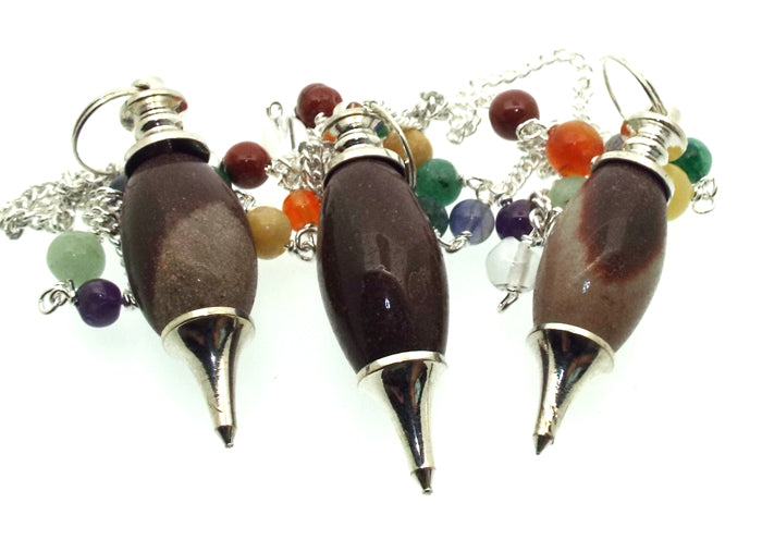 Shiva Lingam Gemstone Ornate Chakra Pendulum