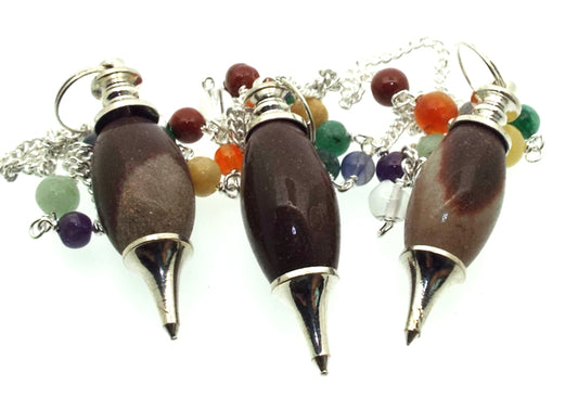 Shiva Lingam Gemstone Ornate Chakra Pendulum