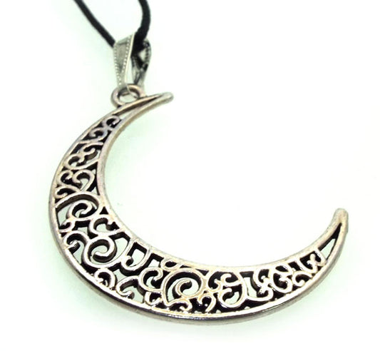 Silver Plated Crescent Moon Pendant