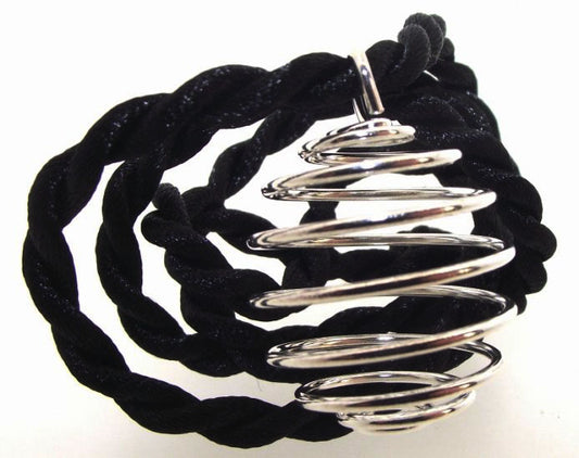 Silver Coloured Spiral Gem Keeper Cage Pendant