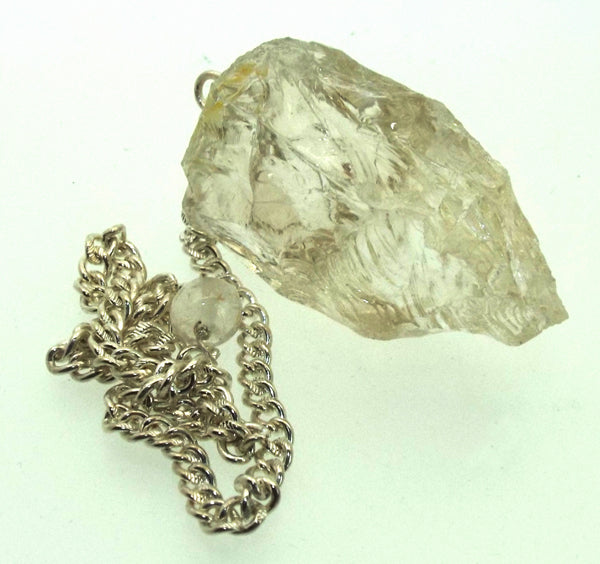 Smoky Quartz Hand Knapped Gemstone Pendulum