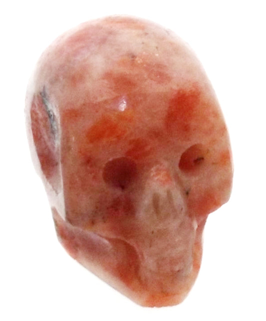 Sunstone Gemstone Carved Mini Skull