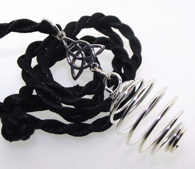 Triquetra Spiral Gem Keeper Cage Pendant