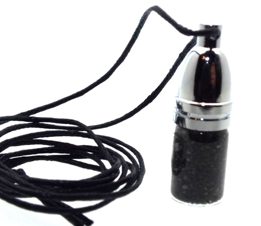 Volcanic Lava Ash Mojo Bottle Pendant