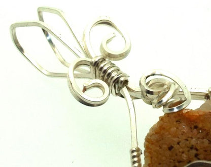 Cactus Quartz Silver Filled Wire Wrapped Pendant 01