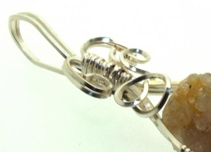 Cactus Quartz Silver Filled Wire Wrapped Pendant 03