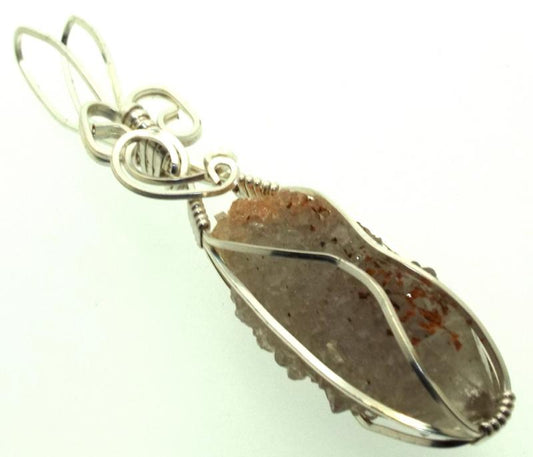Cactus Quartz Silver Filled Wire Wrapped Pendant 04
