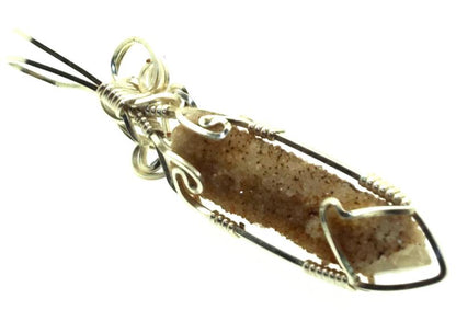 Cactus Quartz Silver Filled Wire Wrapped Pendant 08