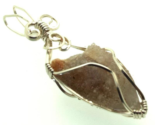 Cactus Quartz Silver Filled Wire Wrapped Pendant 09