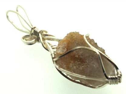 Cactus Quartz Silver Filled Wire Wrapped Pendant 09