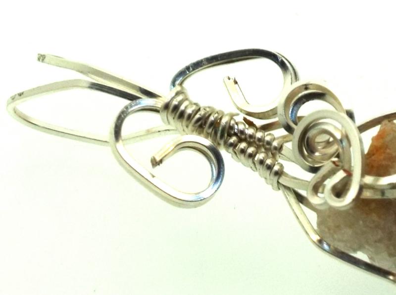 Cactus Quartz Silver Filled Wire Wrapped Pendant 11