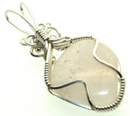 Petalite Gemstone Sterling Silver Wire Wrapped Pendant 03