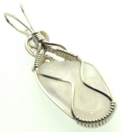 Petalite Gemstone Sterling Silver Wire Wrapped Pendant 05