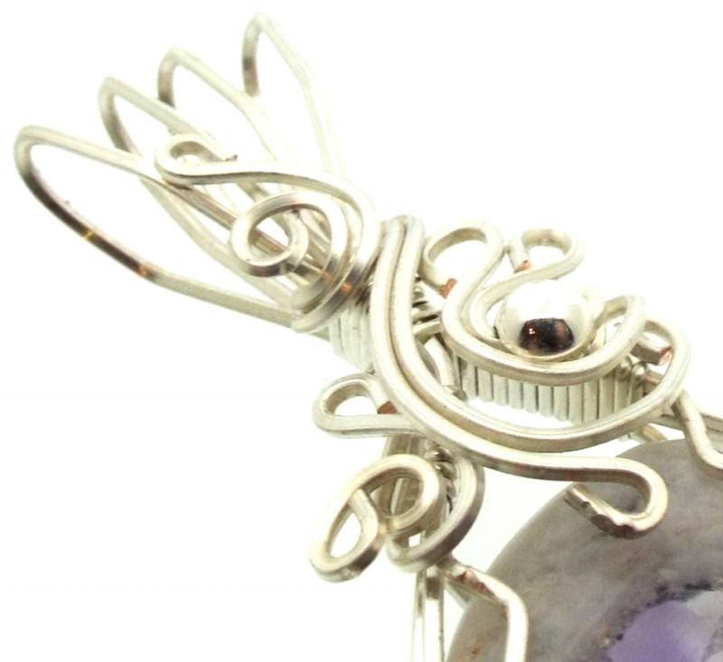 Tripache Star Amethyst Stalactite Sterling Silver Wire Wrapped Pendant 03