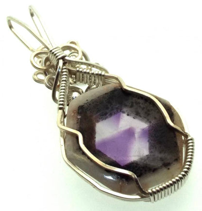 Tripache Star Amethyst Stalactite Sterling Silver Wire Wrapped Pendant 05