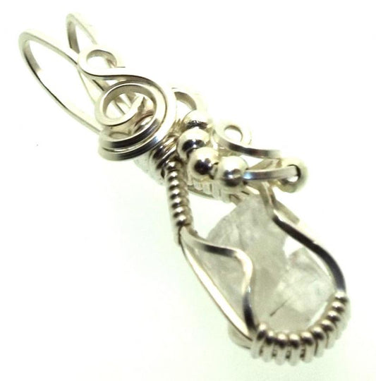 Phenacite Gemstone Sterling Silver Wire Wrapped Pendant 02
