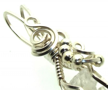 Phenacite Gemstone Sterling Silver Wire Wrapped Pendant 02