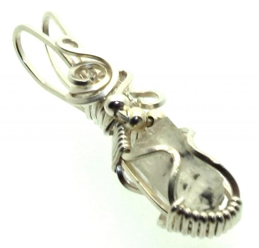 Phenacite Gemstone Sterling Silver Wire Wrapped Pendant 03