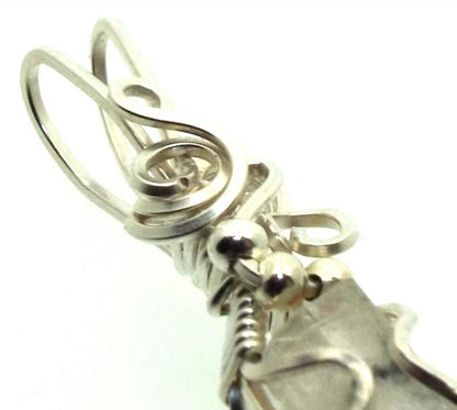 Phenacite Gemstone Sterling Silver Wire Wrapped Pendant 03