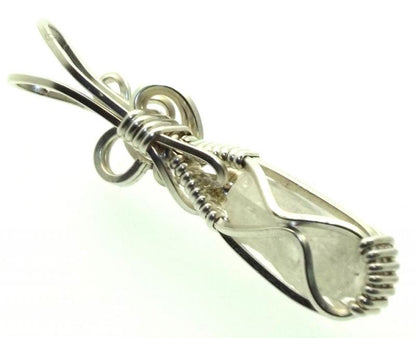 Phenacite Gemstone Sterling Silver Wire Wrapped Pendant 04
