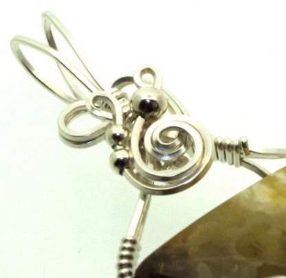 Baltic Amber Sterling Silver Wire Wrapped Pendant 09