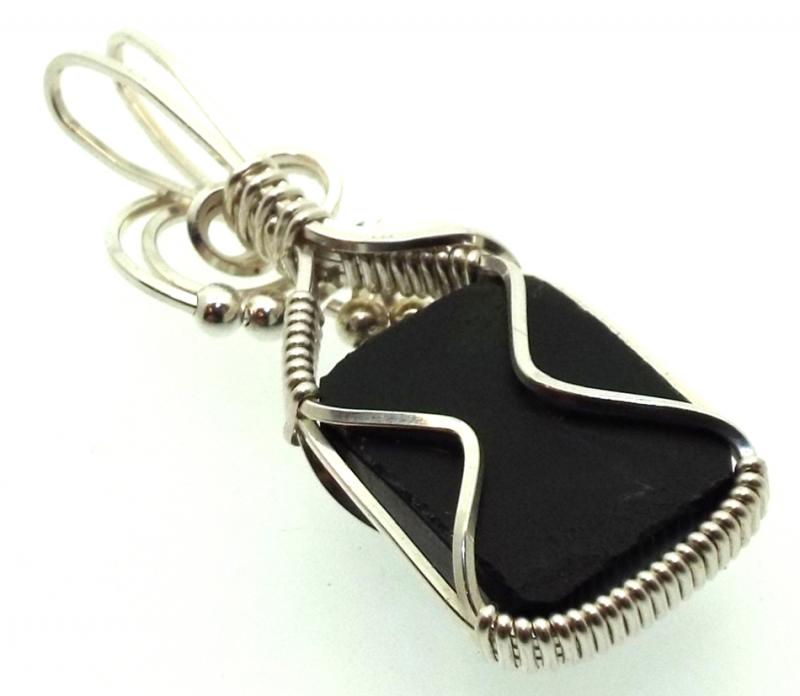 Sugilite Gemstone Sterling Silver Wire Wrapped Pendant 05