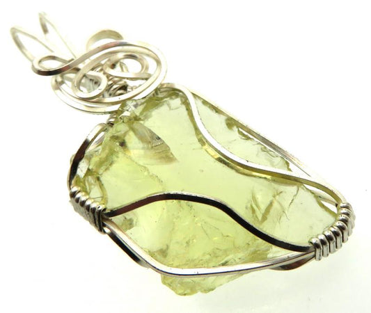 Lemurian Gold Andara Silver Plated Wire Wrapped Pendant 371